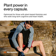 NSF Certified for Sport badge on Momentous Vegan Omega-3 packaging.