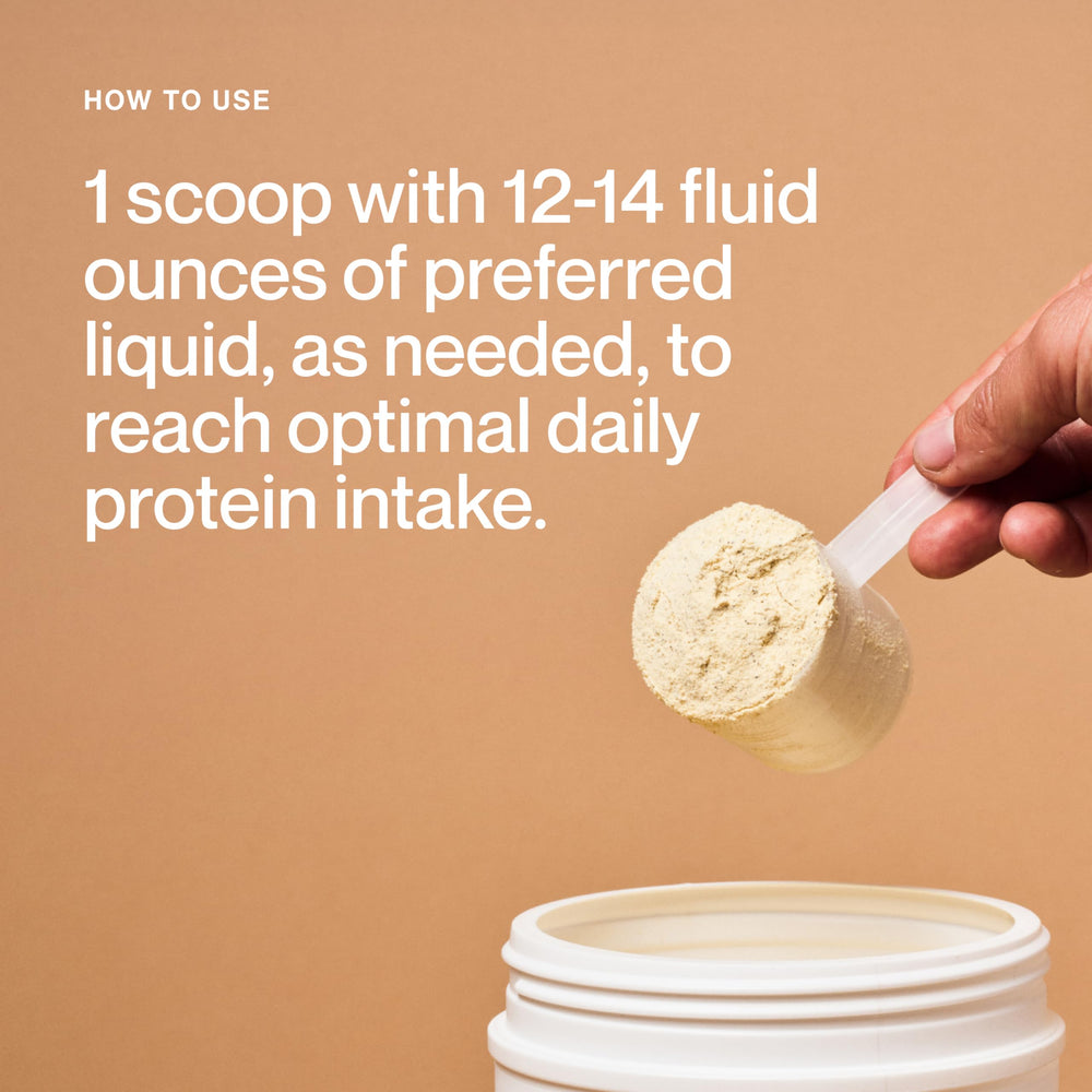 Momentous vegan protein bottle label highlighting gluten-free and non GMO