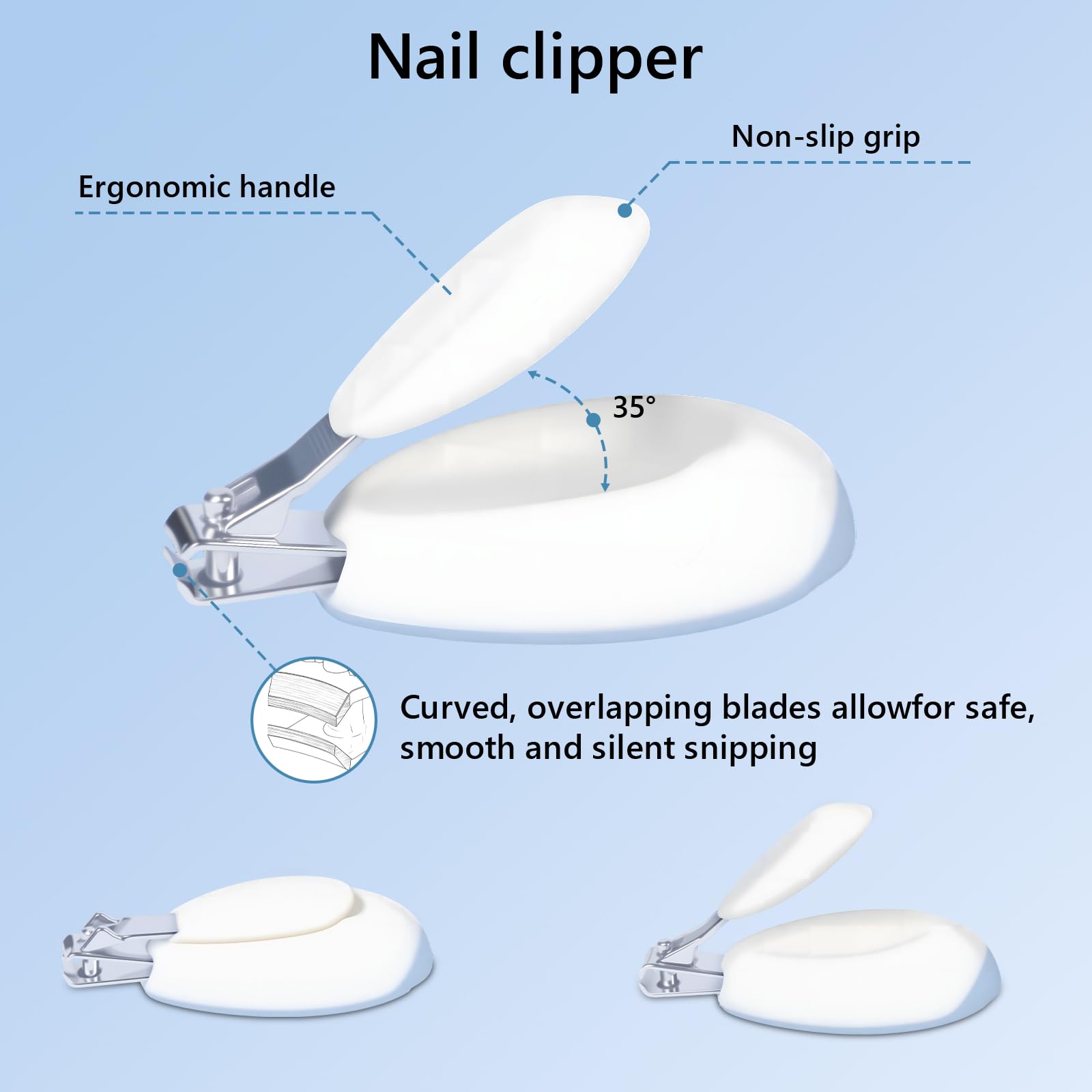 Momfree Quiet motor at 35 dB supports gentle grooming sessions.
