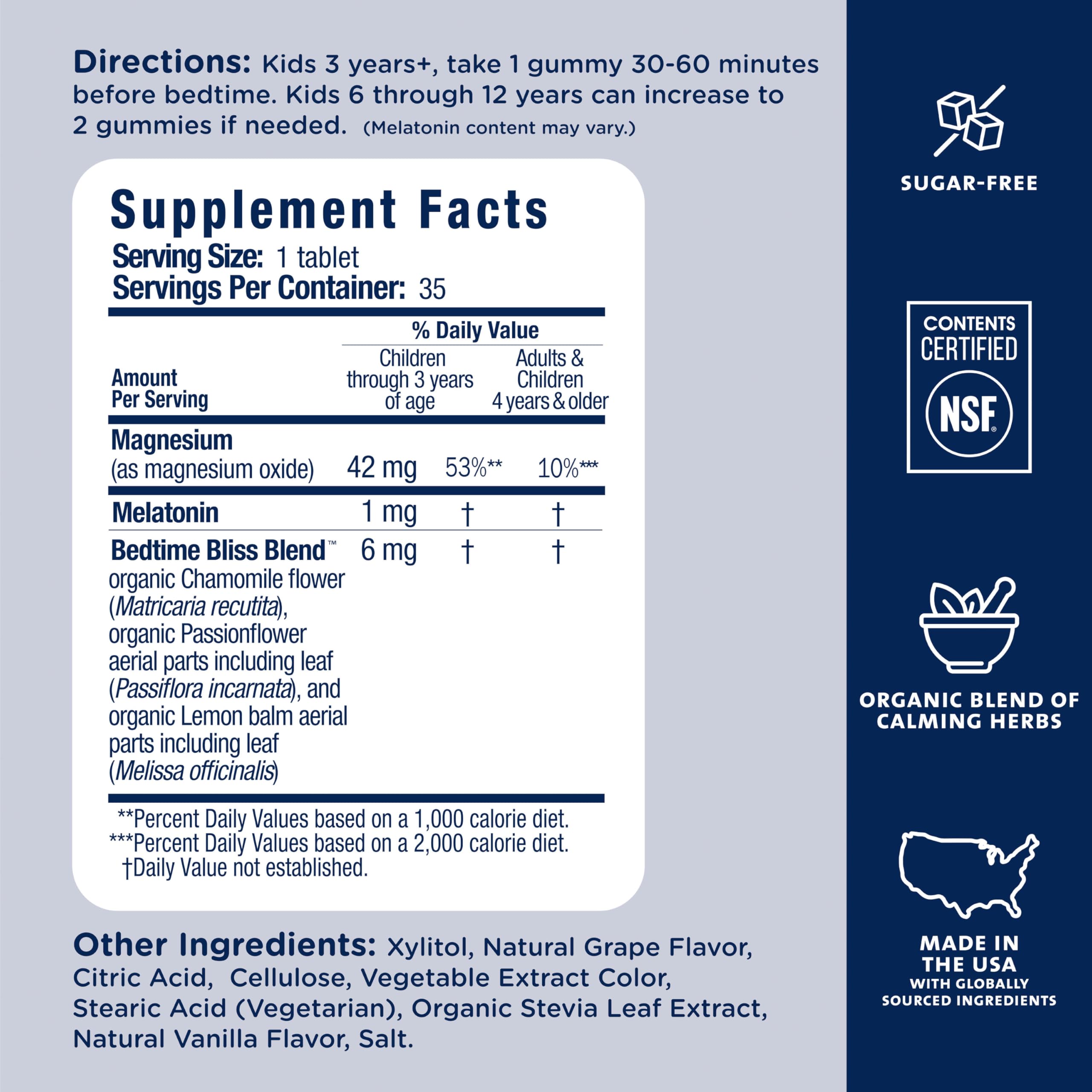 Mommy's Bliss Kids Sleep chewables magnesium icon with kid-friendly packaging supporting relaxation