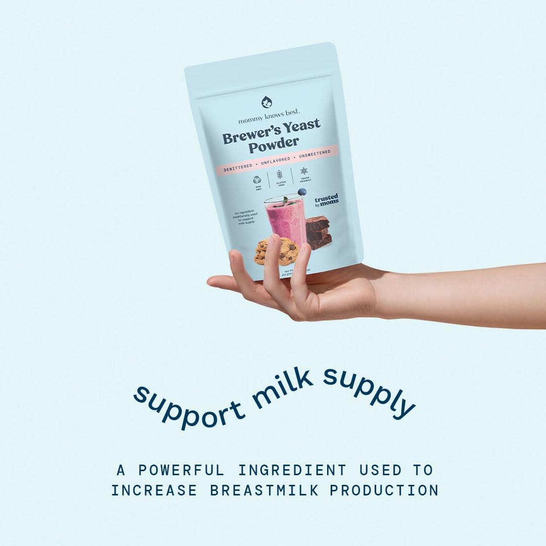 Energy-boosting brewers yeast powder by Mommy Knows Best for busy moms.