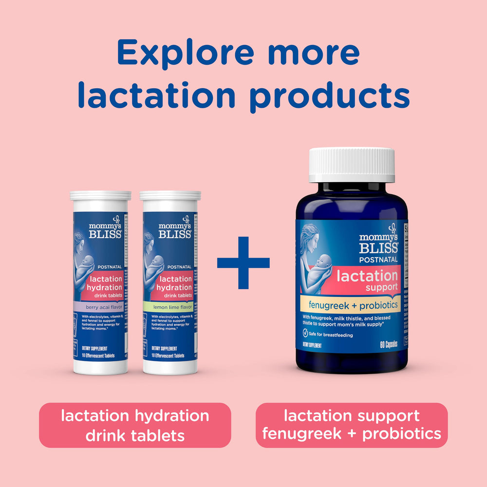 Bottle shown on a changing table for daily on-the-go support.