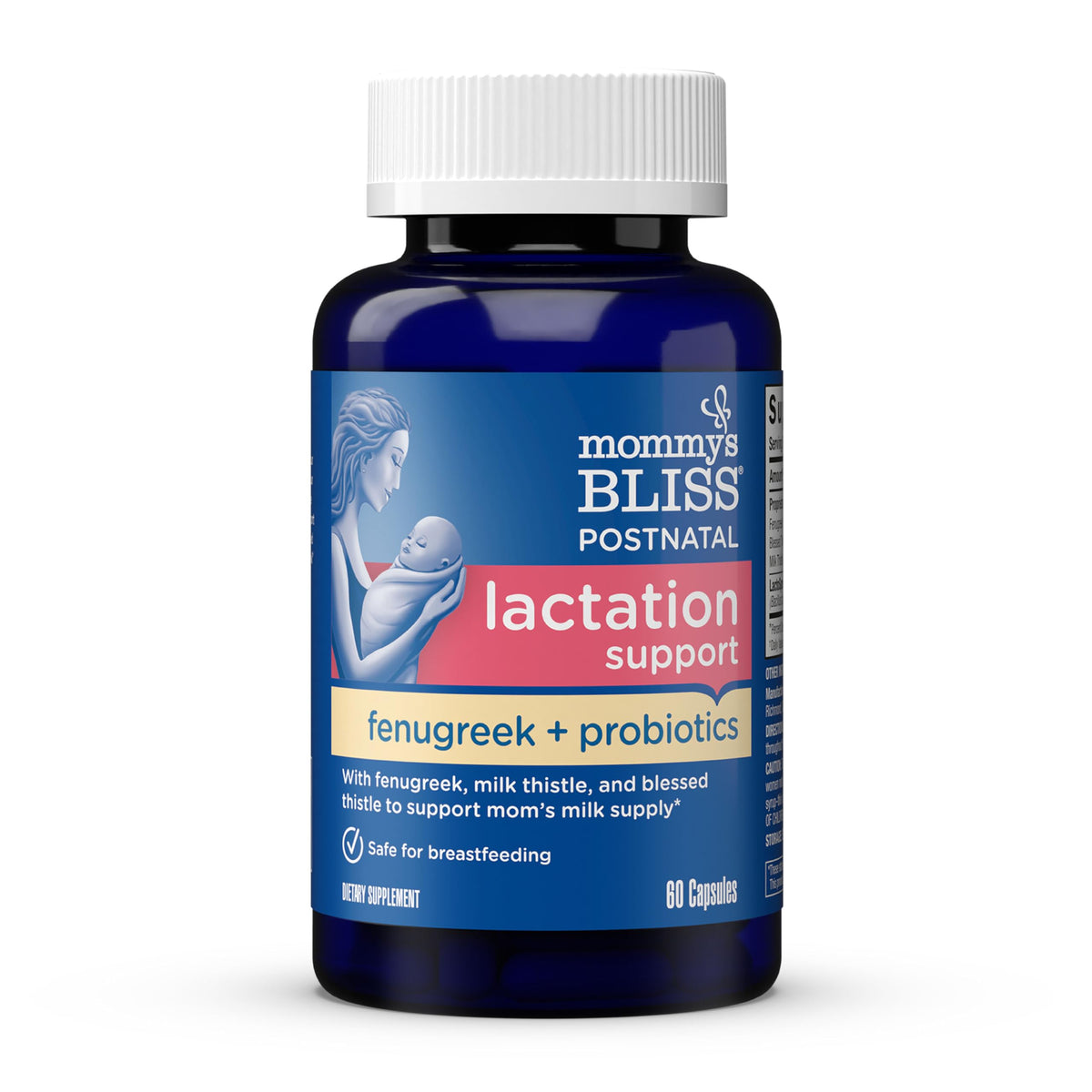 Mommy's Bliss postnatal lactation bottle ready for daily use to support milk production.