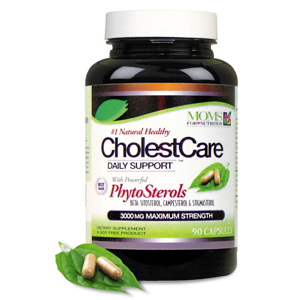 Moms For Nutrition PlantSterols CholestCare 3000mg bottle-front in a gluten-free daily wellness context