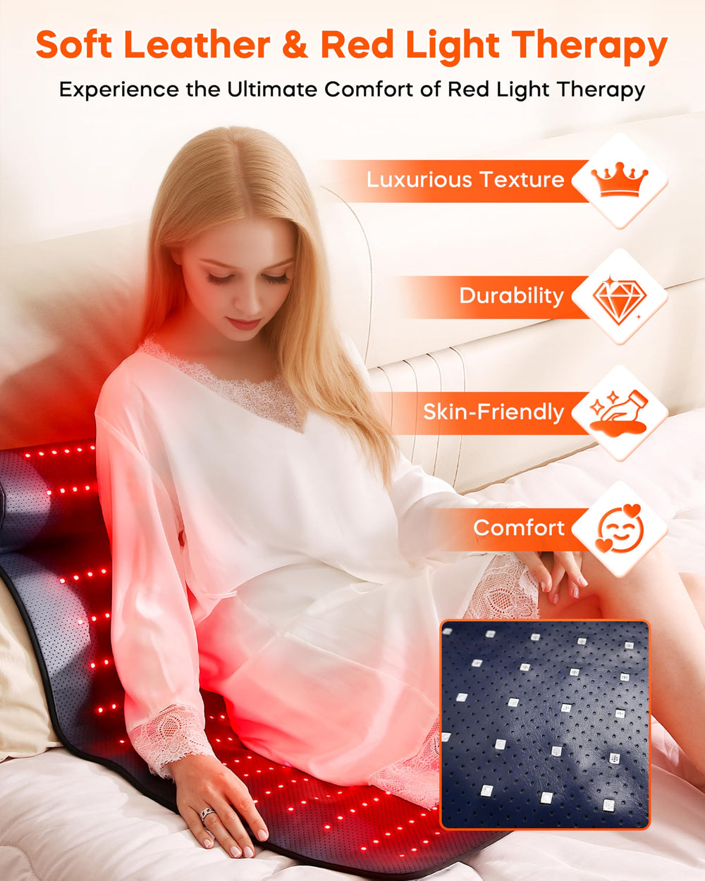 Monaggio Upgrade high irradiance output supports efficient at-home phototherapy sessions