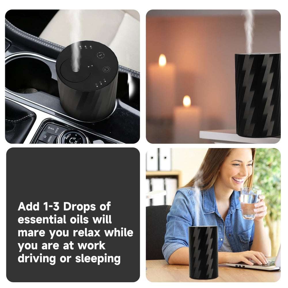 Moncer diffuser with aluminum body displays a sleek, durable home design.