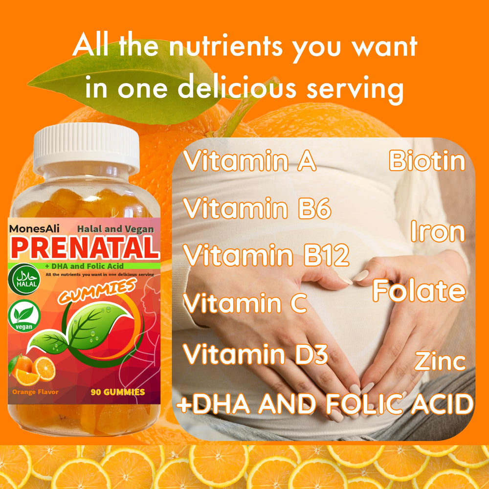 MonesAli Prenatal Iron nutrient bottle highlights iron support for mom and baby.