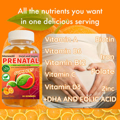 MonesAli Prenatal Iron nutrient bottle highlights iron support for mom and baby.