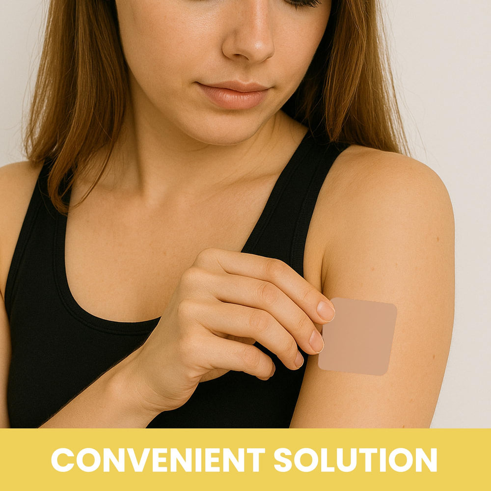 MONIER Magnesium Patches adhesive close-up showing skin-friendly hold