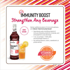 Monin Total Immunity Boost with sparkling water pairing for refreshment