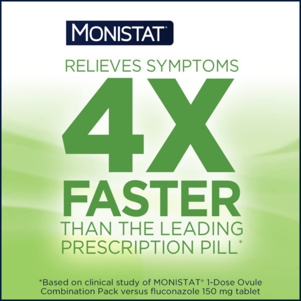 Monistat 3-Day kit contents laid out for easy self-treatment at home