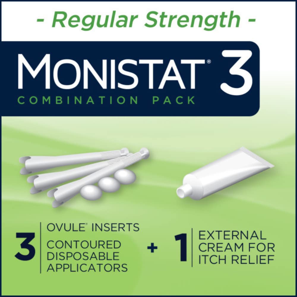 Monistat 3-Day ovule insert ready for nighttime use to target infection