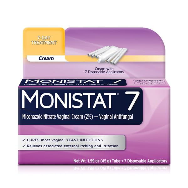 Monistat 7 disposable applicators included for clean daily dosing