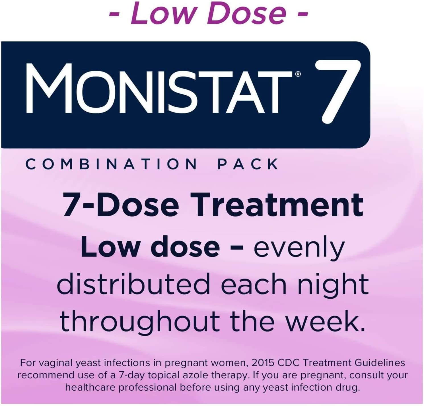 Monistat 7 product label showing dosage and OTC details