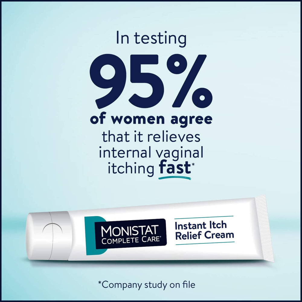 Monistat non-greasy dries clear finish after application.