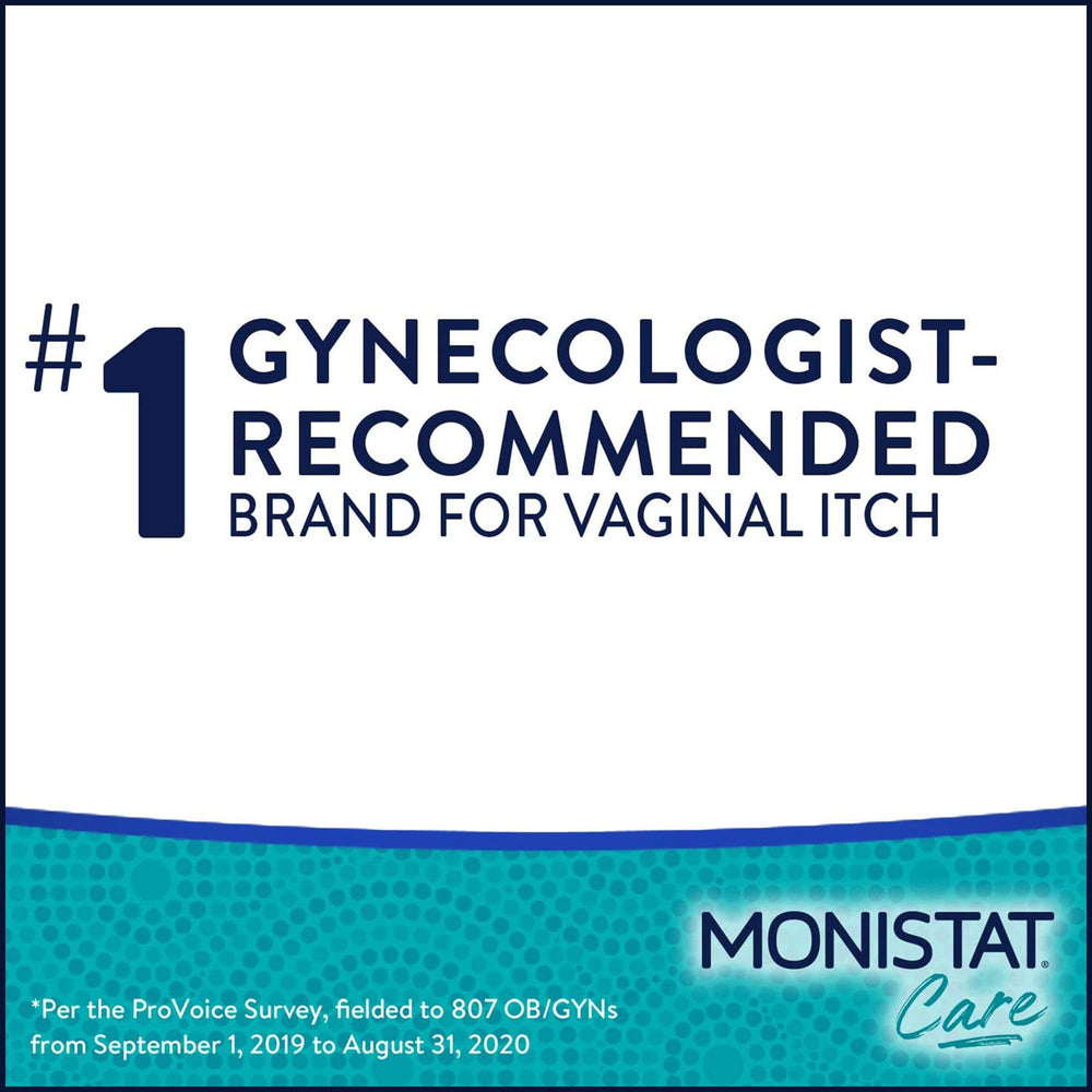 Monistat fragrance-free formula label signals gentle care for sensitive skin.