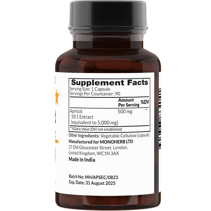 MONOHERB Apricot Extract bottle front view promotes consistent daily use
