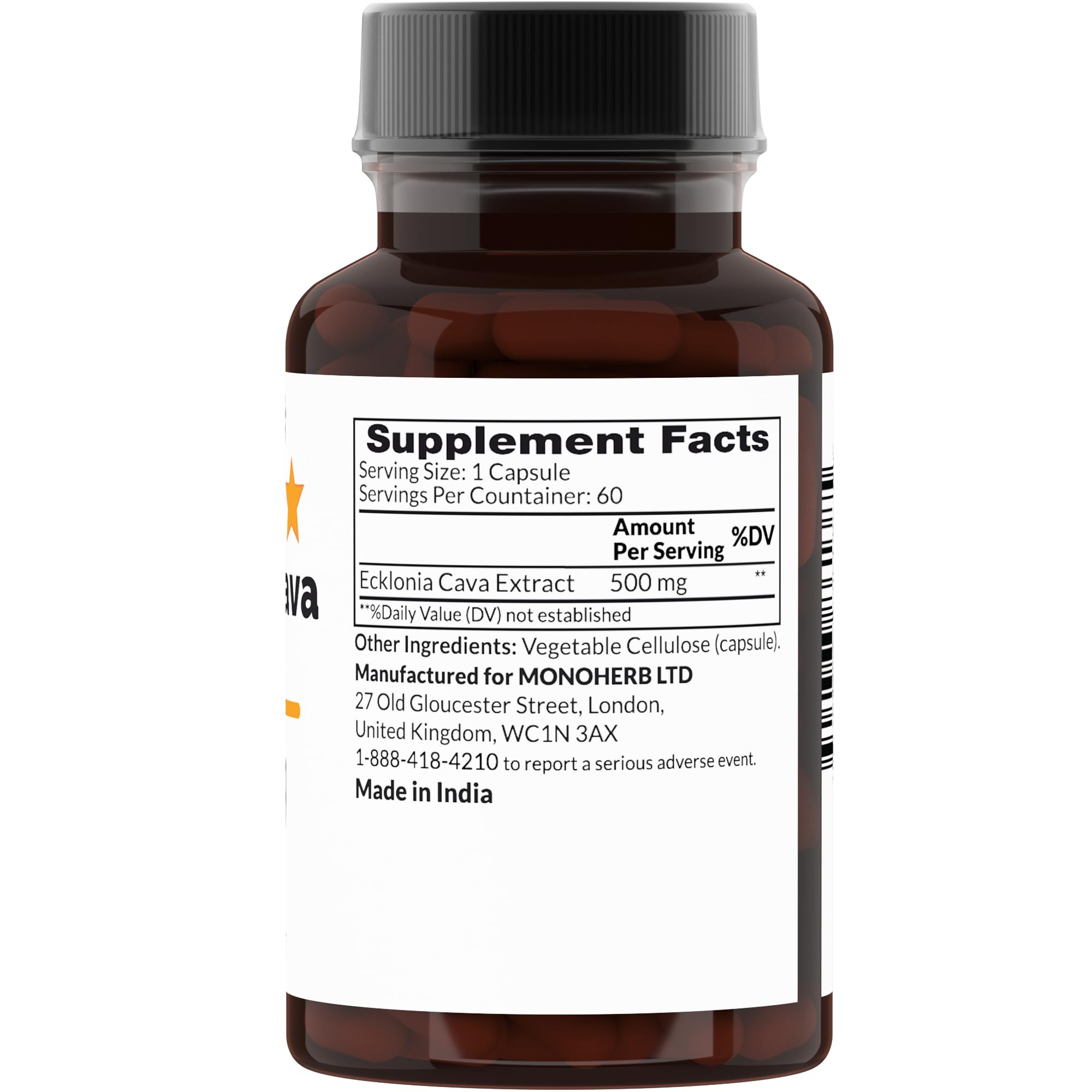 MONOHERB Ecklonia Cava Extract bottle ready for daily supplementation.