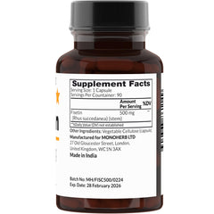 MONOHERB Fisetin 500 mg capsules ready for daily use, supporting focus and cognitive wellness