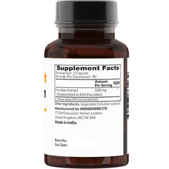 MONOHERB fucoidan capsules close-up, easy-to-swallow capsules