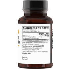 MONOHERB Heme Iron Polypeptide capsules—easy-to-swallow iron support for everyday wellness