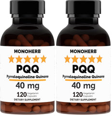 MONOHERB PQQ bottle with 120 capsules for daily use
