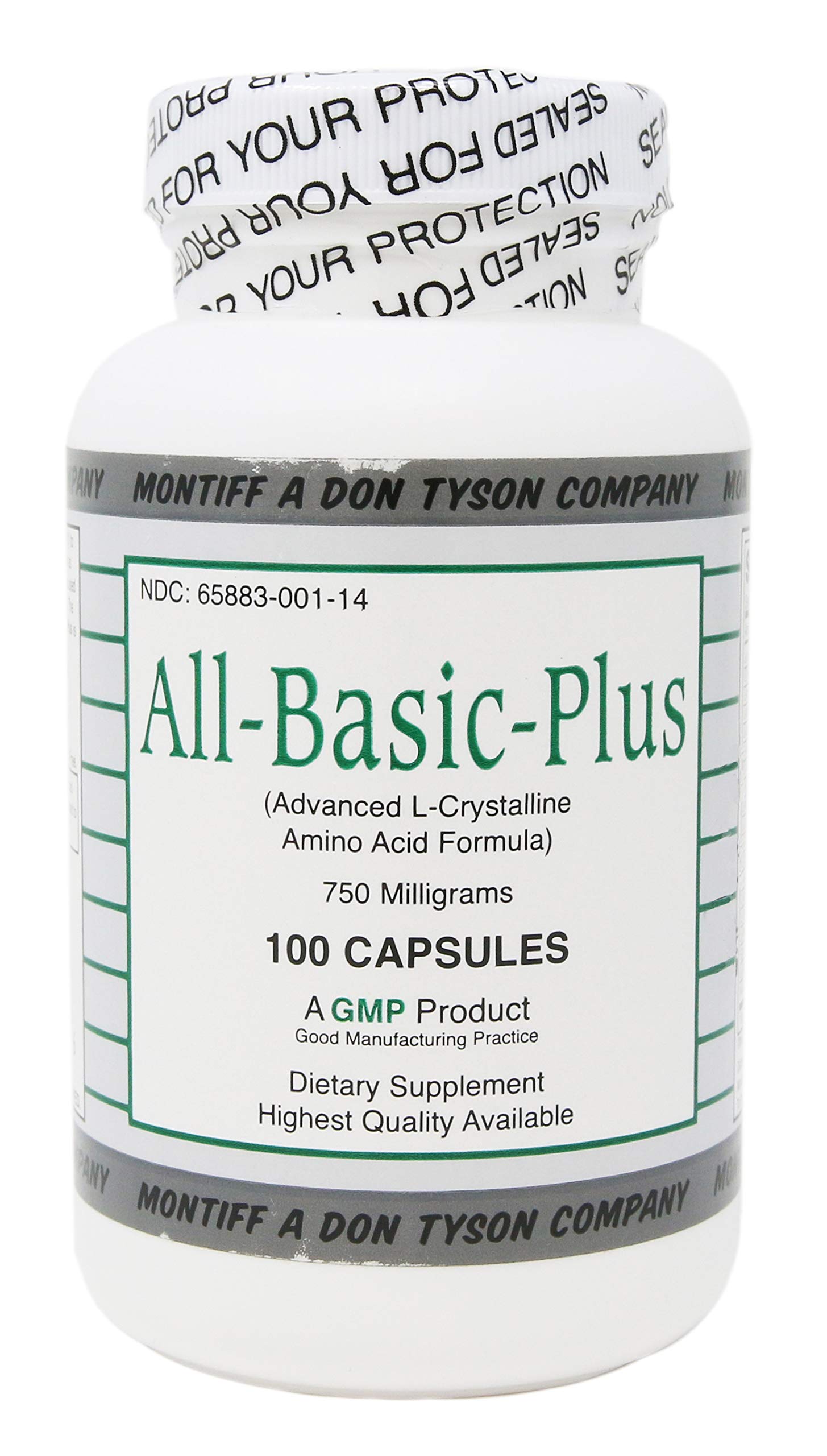 Montiff All-Basic-Plus 750 mg bottle for daily nutrition.