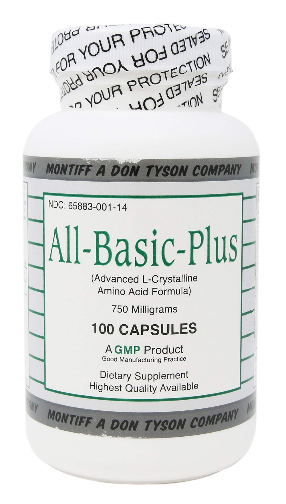 Montiff All-Basic-Plus 750 mg bottle for daily nutrition.