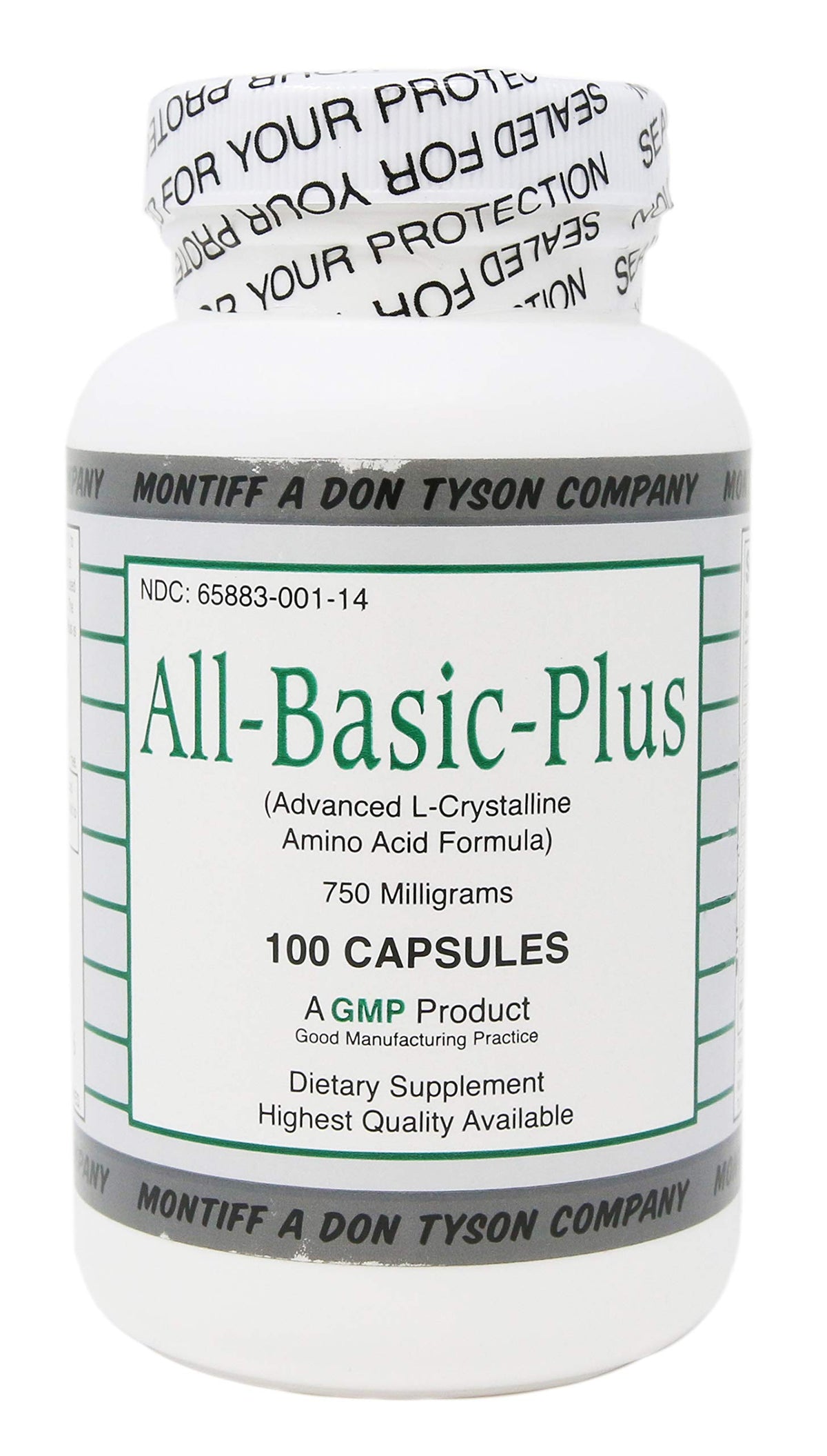Montiff All-Basic-Plus 750 mg bottle for daily nutrition.