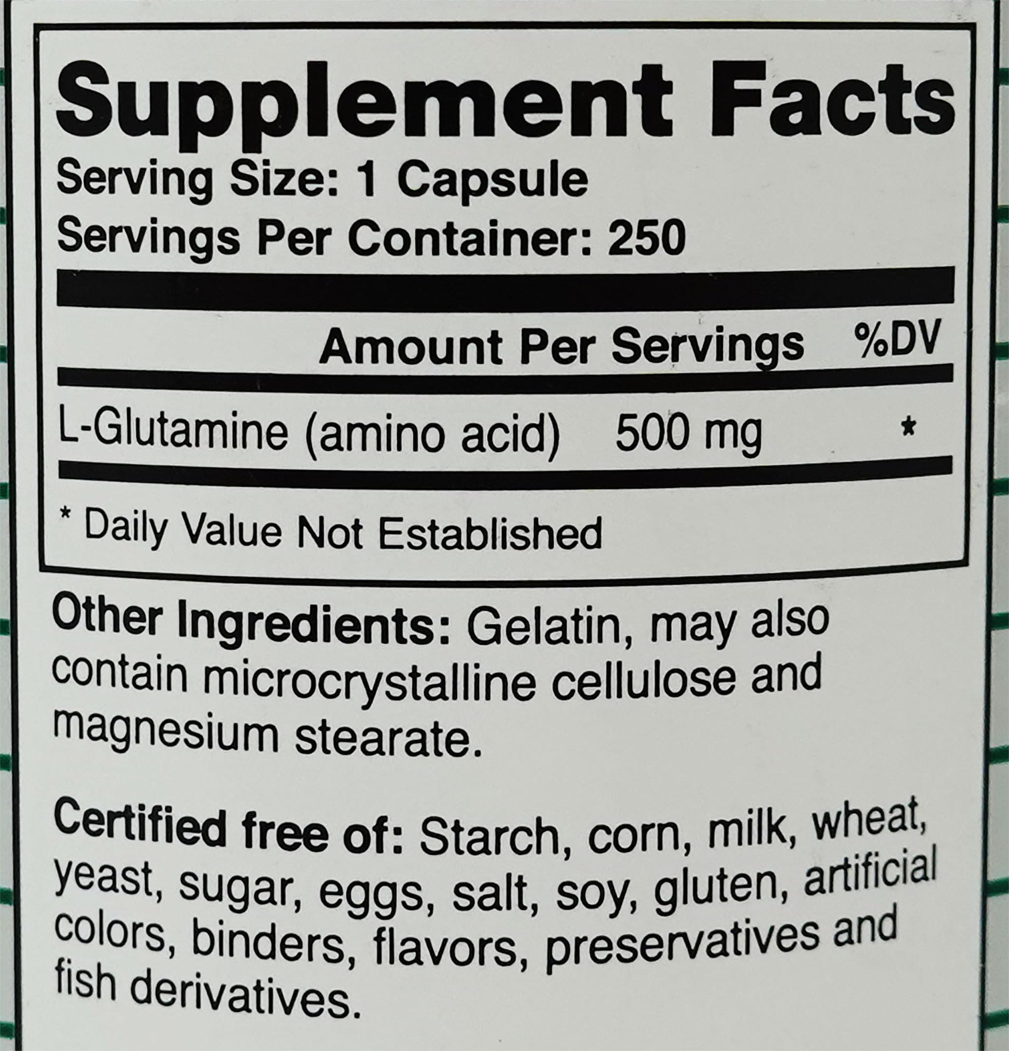 Montiff Pure L-Glutamine capsules closeup for easy daily use