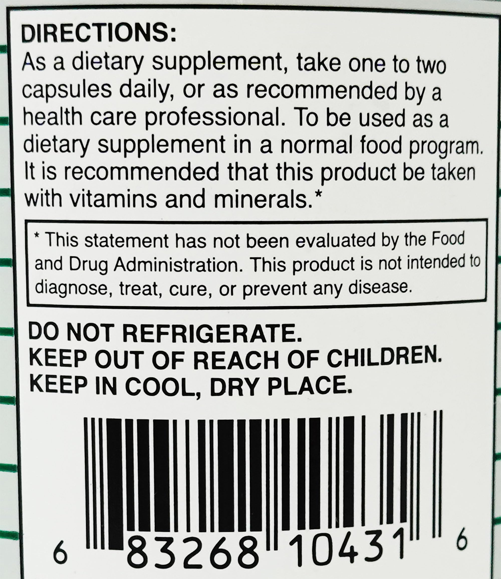 Montiff Pure L-Glutamine packaging label showing 500 mg per capsule