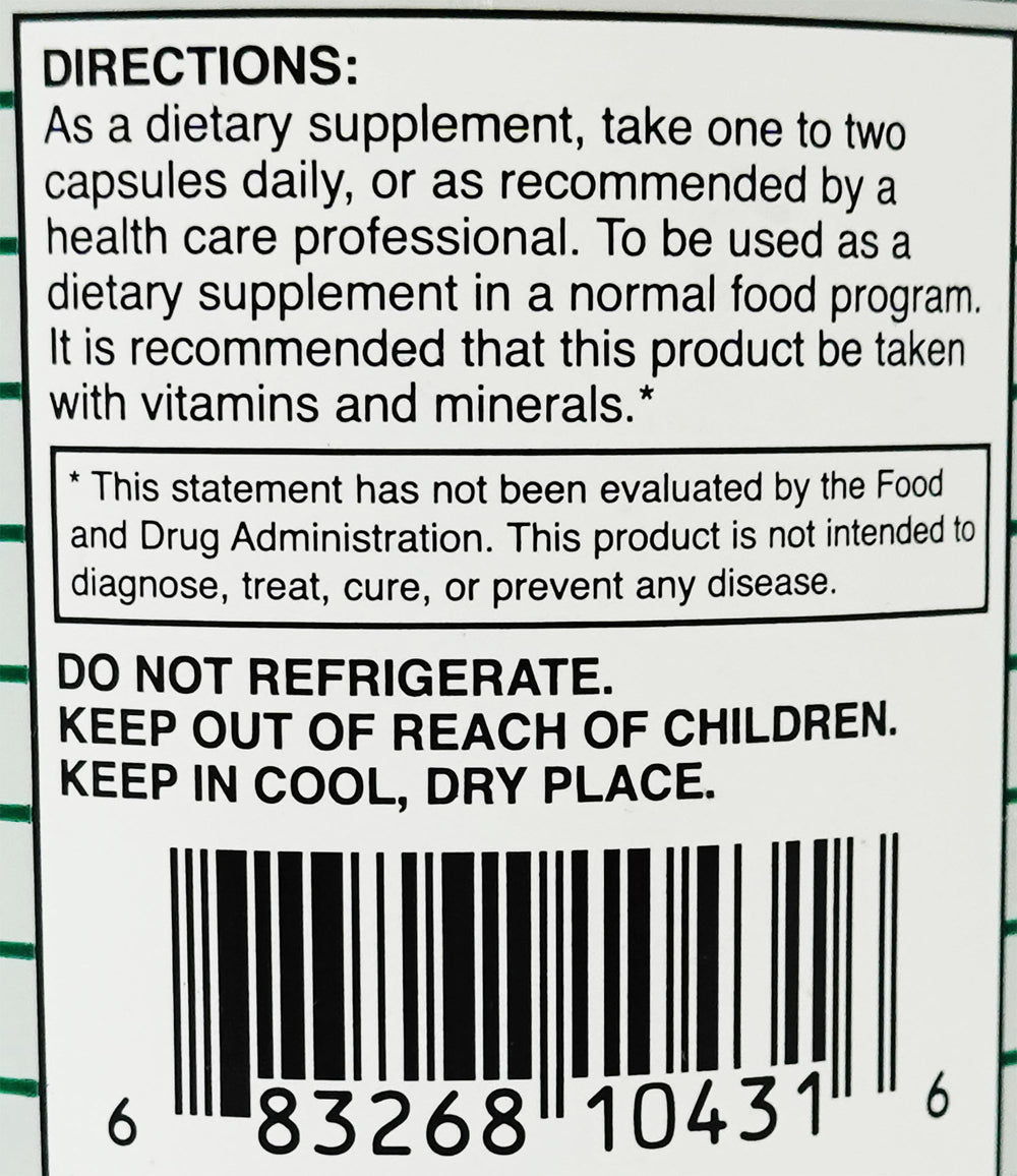Montiff Pure L-Glutamine packaging label showing 500 mg per capsule