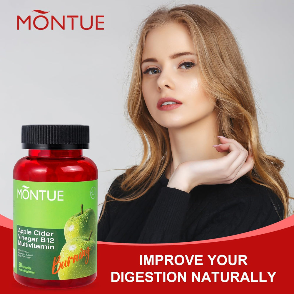 Montue apple cider vinegar ingredients featuring mother for purity.