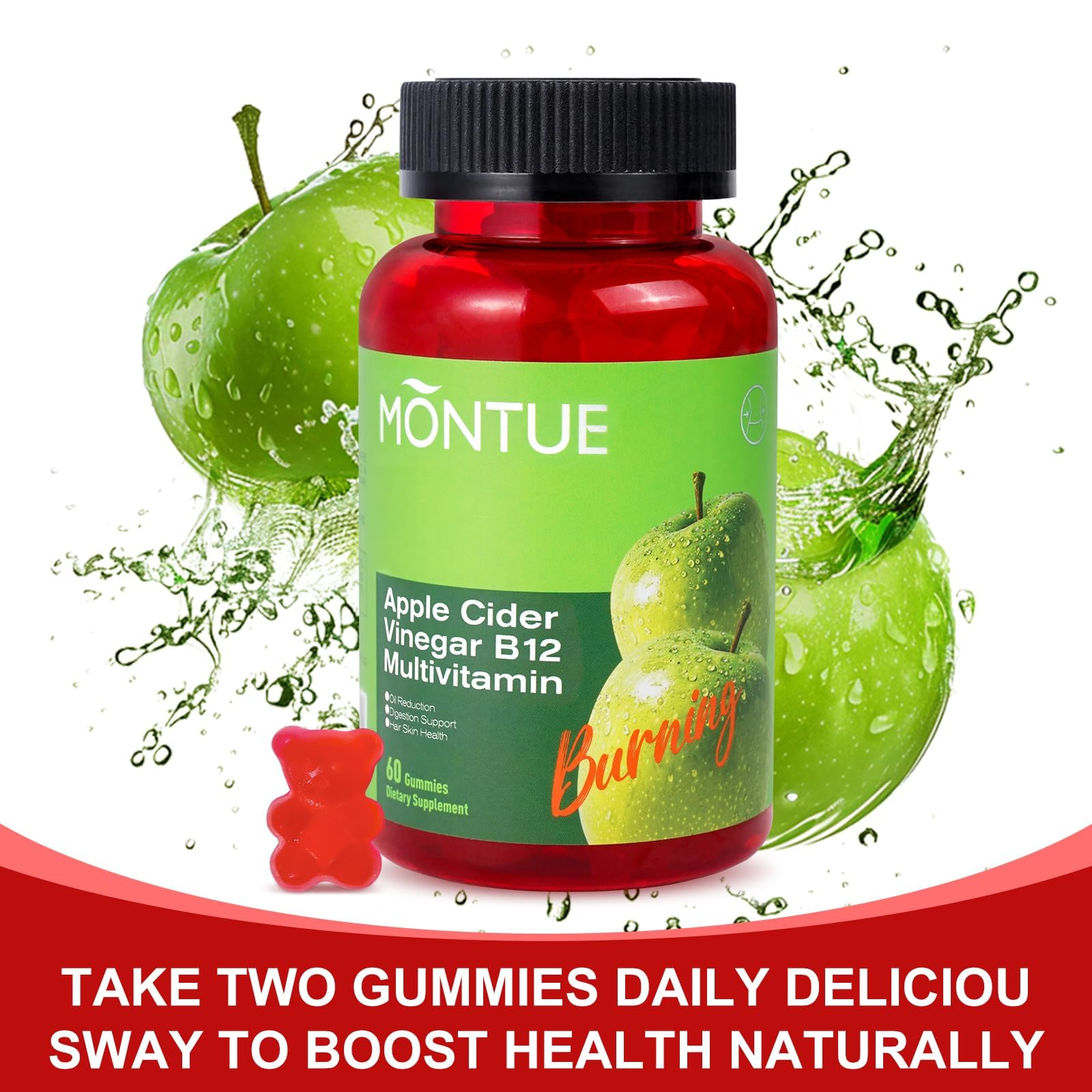 Montue B12 multivitamin nutrients promoting energy support.