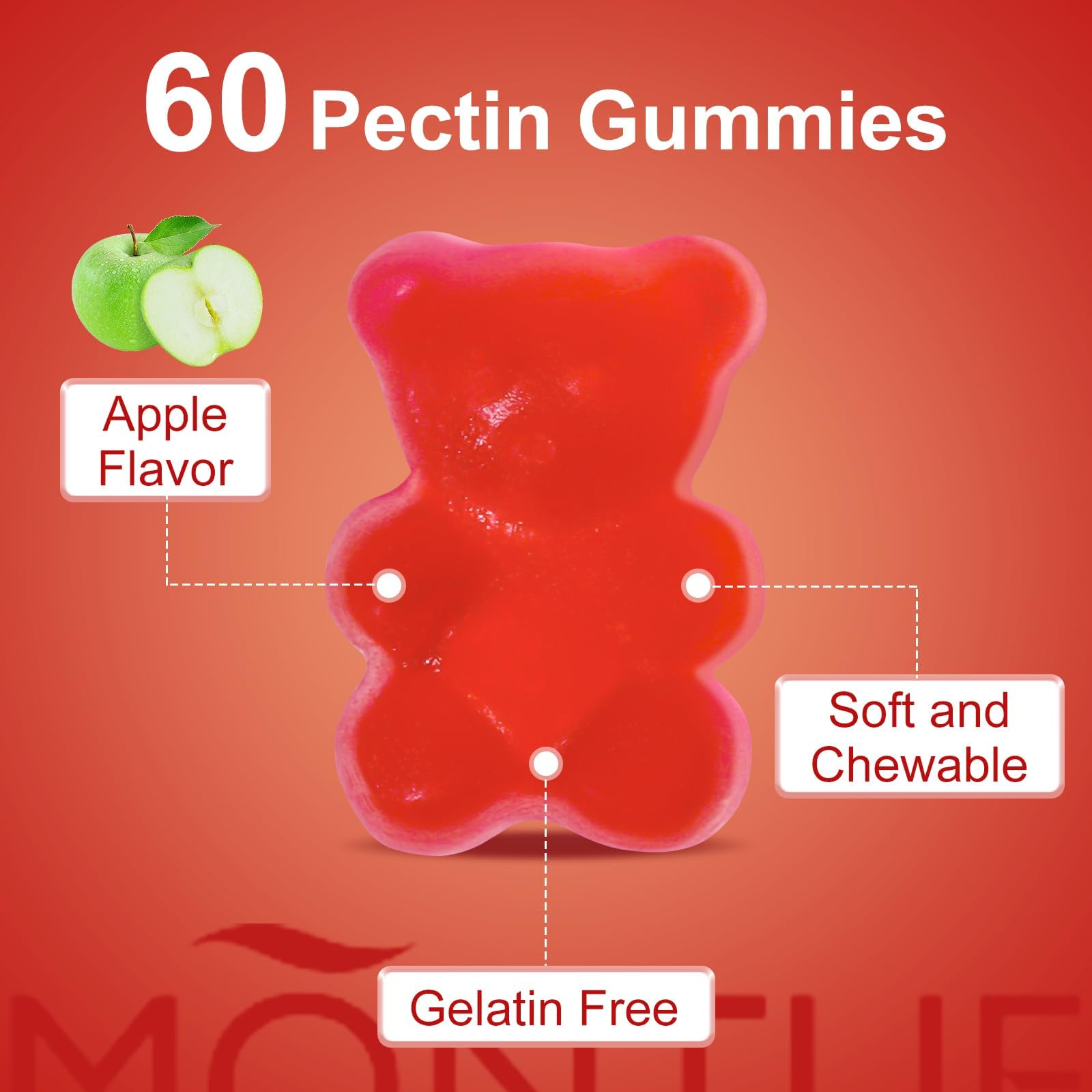 Montue gummy box display in kitchen or bag.