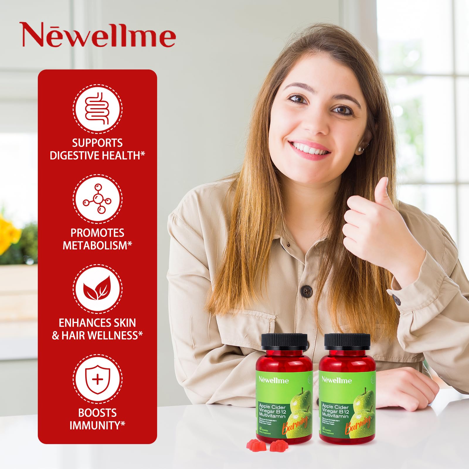 Montue Newellme 90 gummies packaging close-up