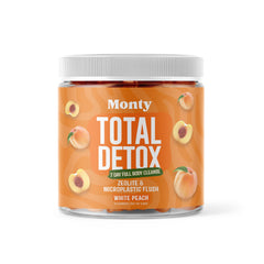 Monty Supplements Microplastic Zeolite Gummies in a front bottle for daily wellness.