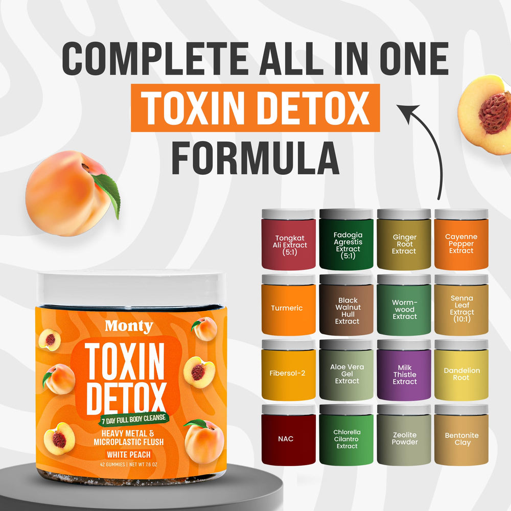 Monty Milk Thistle Aloe gummies showing gut balance botanicals in a chewable form.