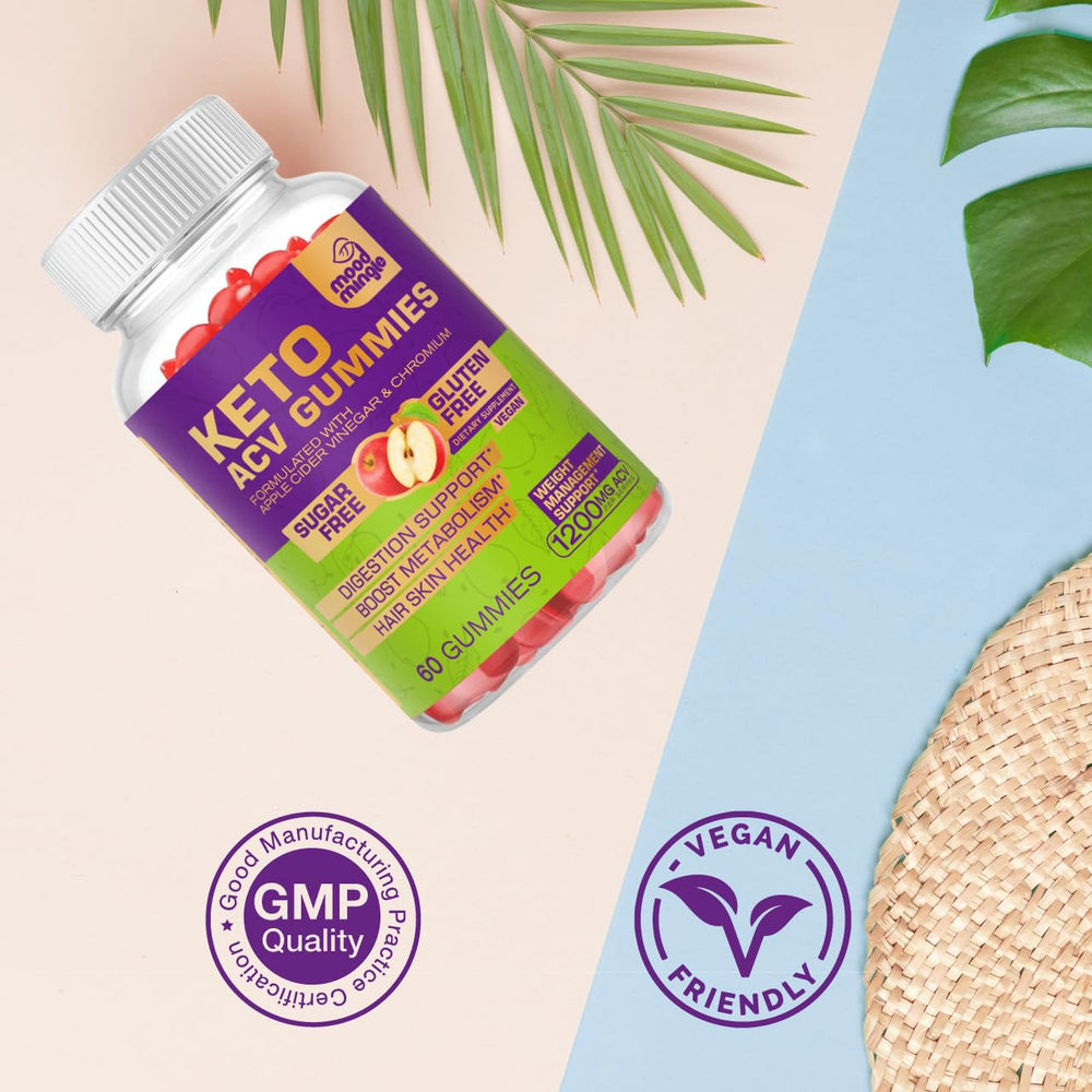 Mood Mingle Keto ACV Gummies 2-pack packaging suggests value and convenience.
