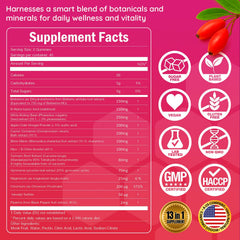 Moogu Organics Berberine Mega Formula gummies label closeup highlights purity and quality ingredients.
