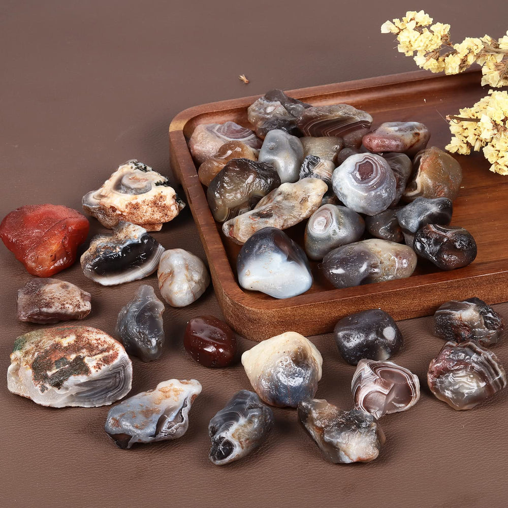 Mookaitedecor agate pendant wire wrapping with rough stones for jewelry
