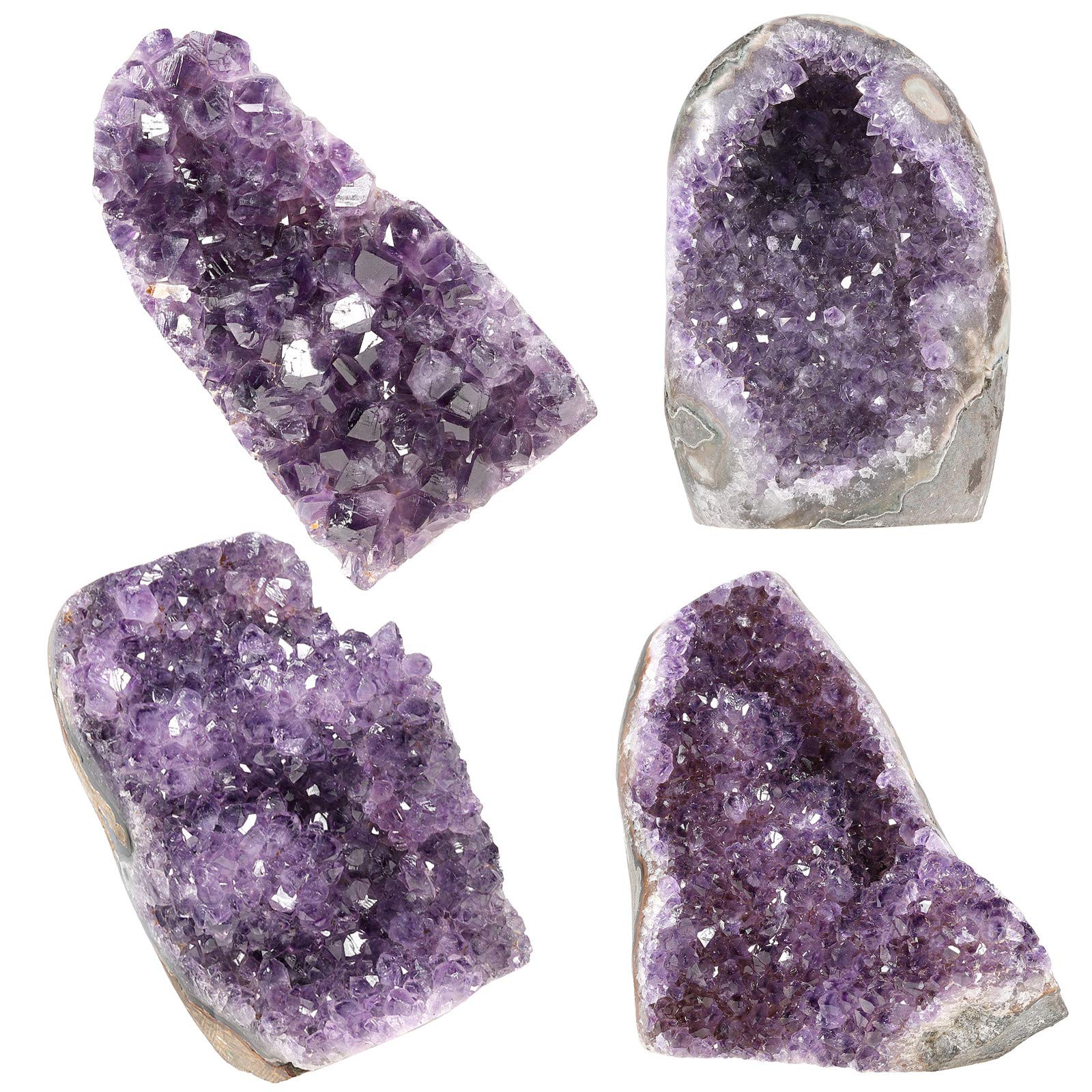 Mookaitedecor amethyst geode cut detail showing facets and shimmer.