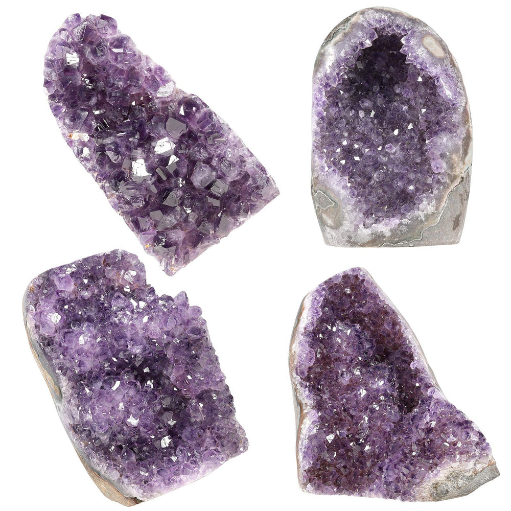 Mookaitedecor amethyst geode cut detail showing facets and shimmer.