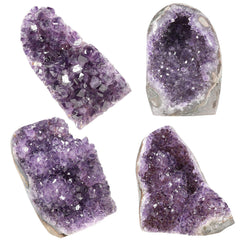 Mookaitedecor amethyst geode cut detail showing facets and shimmer.