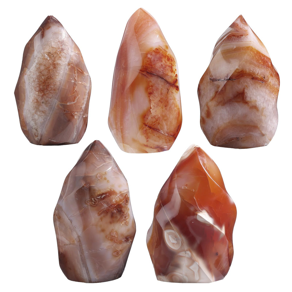 Mookaitedecor artisan carved flame stone is a unique crystal piece