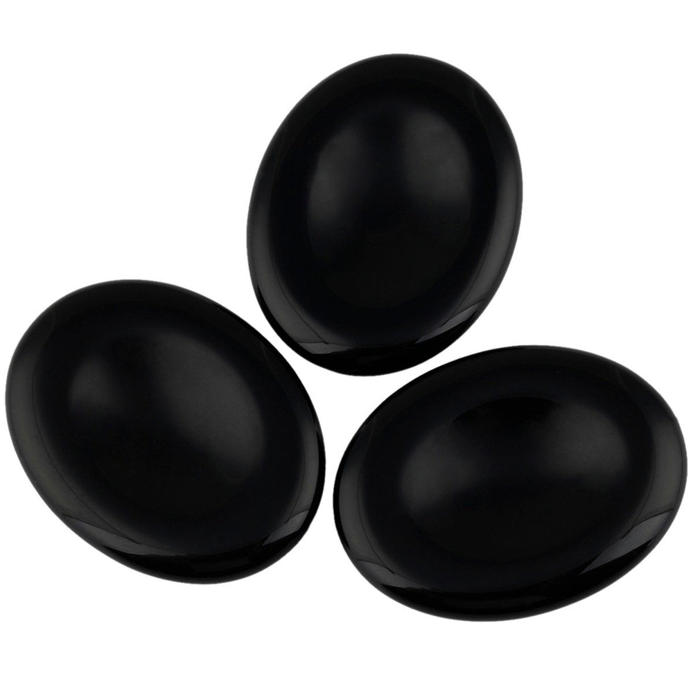 mookaitedecor obsidian palm stones pack for pocket carry and calm moments