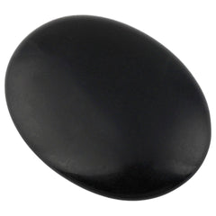 Mookaitedecor Black Obsidian palm stones used as a crystal massage tool.