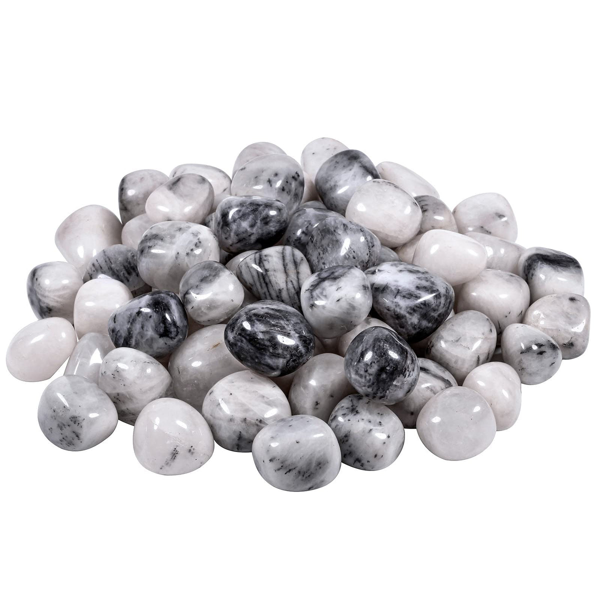 mookaitedecor black rutilated quartz tumbled stones 1lb pack for DIY crafts and meditation