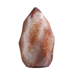 Mookaitedecor carnelian flame tower on display as meditation centerpiece