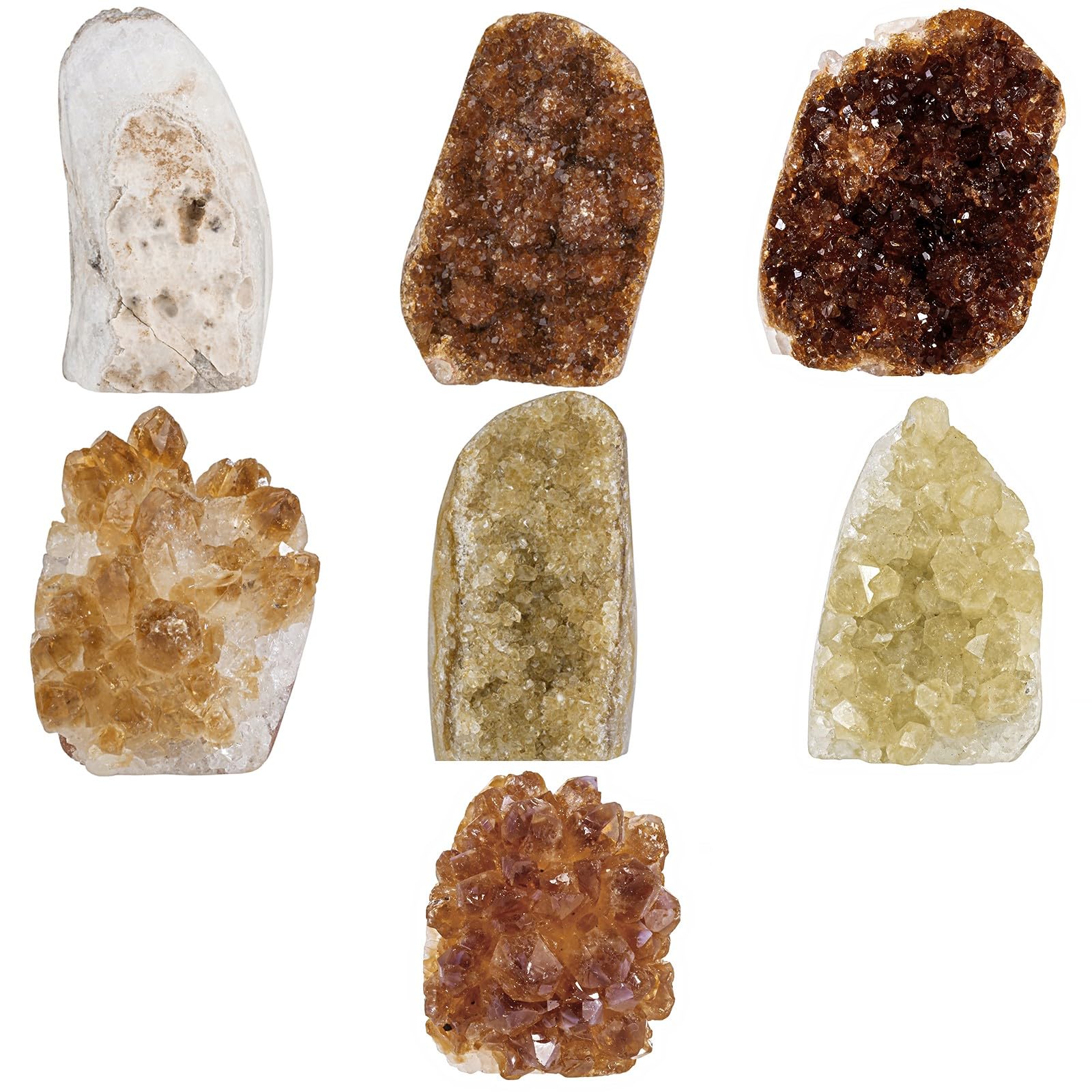 Mookaitedecor yellow citrine cluster enhances ambient space with warm color.